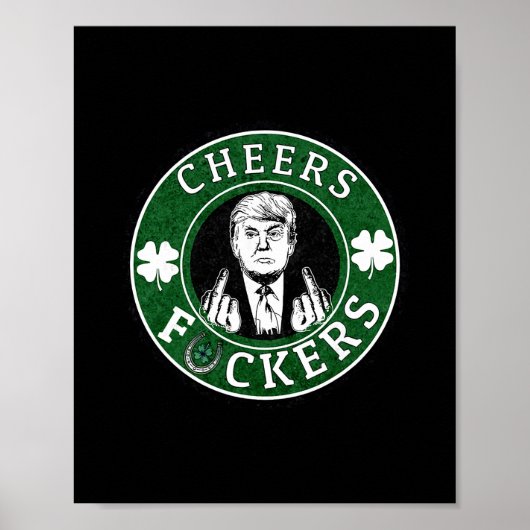 Trump St. Patrick’s Day Prost Ers Shamrock Patrick Poster (Vorne)