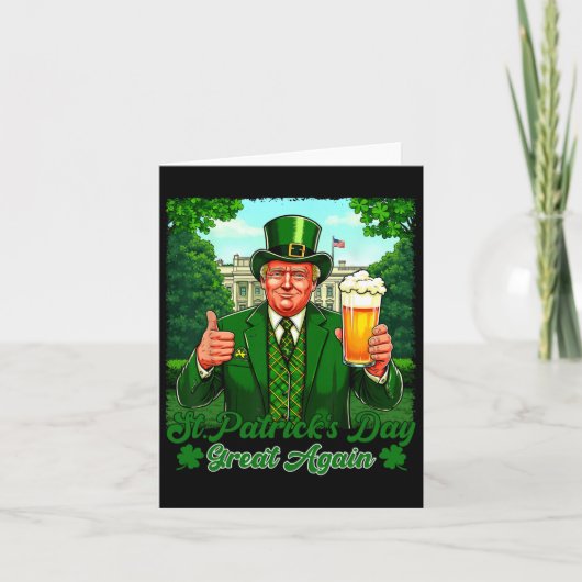 Trump St.Patrick's Day - St. Patrick's Day Gr Karte (Vorderseite)