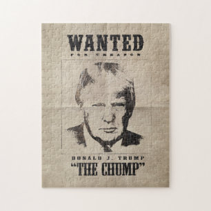 Trump Steckbrief - Trump der Trottel Puzzle