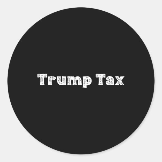 Trump Steuer _1 Runder Aufkleber (Vorderseite)