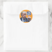 TRUMP STICKER, DAS HABE ICH GETAN RUNDER AUFKLEBER (Tasche)