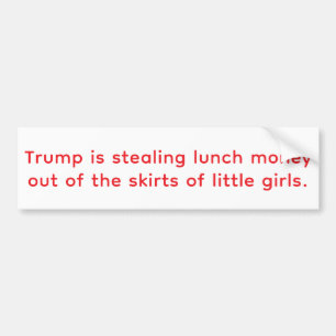Trump stiehlt Geld für das Mittagessen Hankamer Ar Autoaufkleber