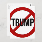 Trump stoppen postkarte (Vorne/Hinten)
