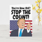 Trump stoppt den Grafen zum Geburtstag Karte (Gelbe Blume)