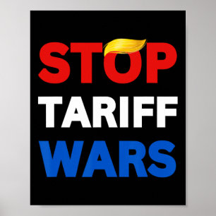 Trump stoppt Handelskriege und stoppt Zollkriegspr Poster