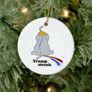 Trump Streak — Anti-Trump-Design - - Politisch - Keramik Ornament