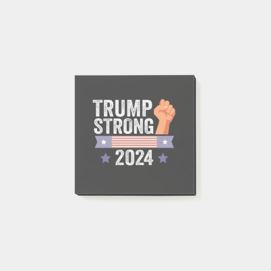 Trump Strong 2024 American Patriotic Election Gift Post-it Klebezettel (Vorderseite)