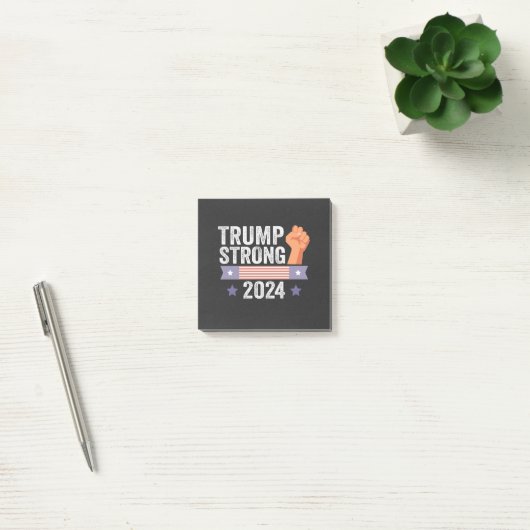 Trump Strong 2024 American Patriotic Election Gift Post-it Klebezettel (Büro)