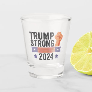 Trump Strong 2024 Patriotic American Flag Election Schnapsglas