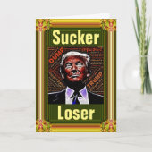 Trump Sucker/Loser Grußkarte Karte (Vorderseite)