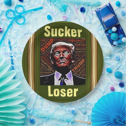 Trump Sucker/Loser-Papierplatte Pappteller (Party)