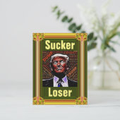 Trump Sucker/Loser Postcard Postkarte (Stehend Vorderseite)