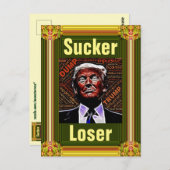 Trump Sucker/Loser Postcard Postkarte (Vorne/Hinten)