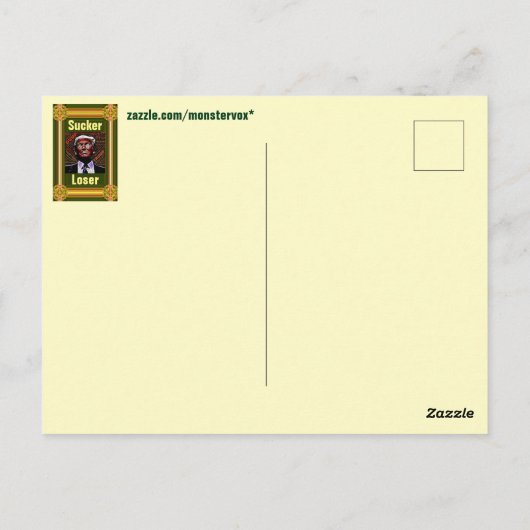Trump Sucker/Loser Postcard Postkarte (Rückseite)