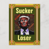 Trump Sucker/Loser Postcard Postkarte (Vorderseite)
