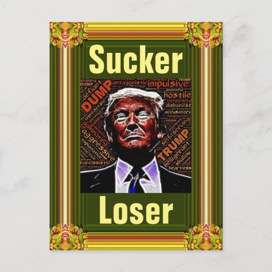 Trump Sucker/Loser Postcard Postkarte (Vorderseite)
