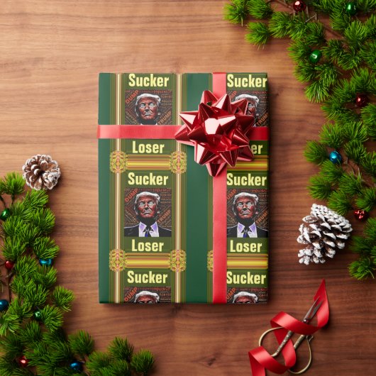 Trump Sucker/Loser Wrapping Paper Geschenkpapier (Feiertagsgeschenk)