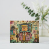 Trump Sumpf Reality Mixed Media Postkarte (Stehend Vorderseite)