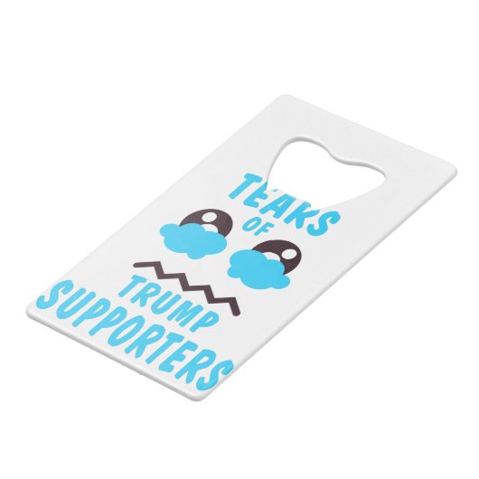 TRUMP-SUPPORTEN GELDBEUTEL FLASCHENÖFFNER (Vorderseite Schrägansicht)