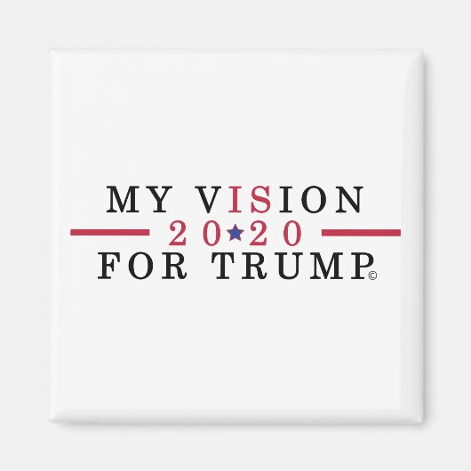 Trump Supporter 2020 Square Kühlschrank Magnet (Vorne)