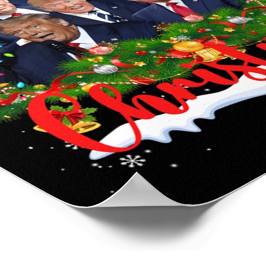 Trump Supporter Christmas Tree Dream Daddy Zuhause Poster (Ecke)