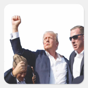 Trump Survivor! Nehmen wir Amerika zurück 2024 Quadratischer Aufkleber