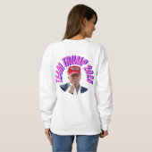 Trump Sweatshirt, das weibliche Basisteam Sweatshirt (Schwarz voll)