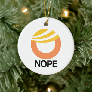 TRUMP SYMBOL - NOPE - Anti-Trump-Design - - Polit Keramik Ornament