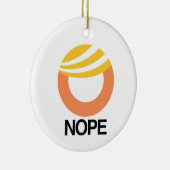 TRUMP SYMBOL - NOPE - Anti-Trump-Design - - Polit Keramik Ornament (Rechts)