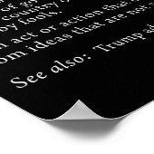 Trump T Shirt Idiokratie Definition Frauen Mens Fu Poster (Ecke)