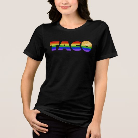 Trump TACO Rainbow Design Tri-Blend Shirt (Vorderseite)