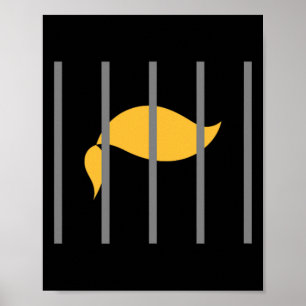 Trump tadelt Anti-Trump hinter Bars Poster