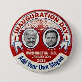 Trump Tag der Amtseinführung Souvenir Custom Sloga Button (Vorderseite)