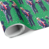 Trump Tance Wrapping Paper | Santa Trump Gift Wrap Geschenkpapier (Rolleneckpunkt)