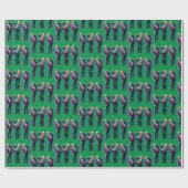 Trump Tance Wrapping Paper | Santa Trump Gift Wrap Geschenkpapier (Flach)