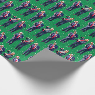Trump Tance Wrapping Paper   Santa Trump Gift Wrap Geschenkpapier