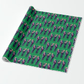 Trump Tance Wrapping Paper | Santa Trump Gift Wrap Geschenkpapier (Ungerollt)