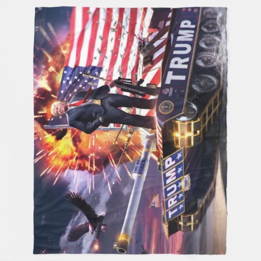 TRUMP TANK FLEECEDECKE (Vorderseite)