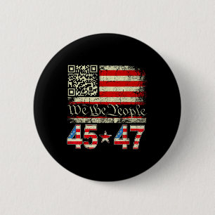 Trump Tanz Troll Qr Lustiger Trump Tanz Code Retro Button