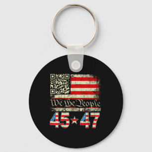 Trump Tanz Troll Qr Lustiger Trump Tanz Code Retro Schlüsselanhänger