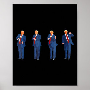 Trump tanzt Amerika 47 und 4. Juli Väter D Poster