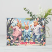 Trump tanzt zu Ostern Feiertagskarte (Stehend Vorderseite)