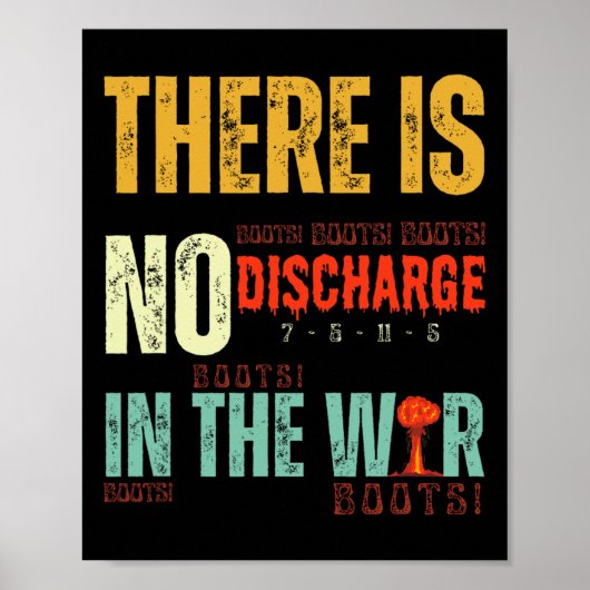 Trump Tariffs No Discharge In The War – Boots Boot Poster (Vorne)