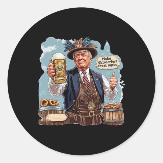 Trump-Tasse als Bier wieder großartig machen Runder Aufkleber (Vorderseite)