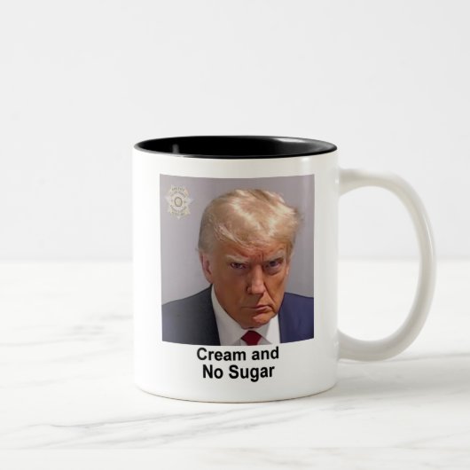 Trump-Tasse "Cream and No Sugar" Zweifarbige Tasse (Rechts)