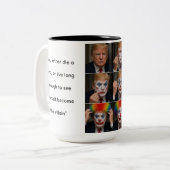 Trump Tasse Lustiger Clown (Vorderseite Links)
