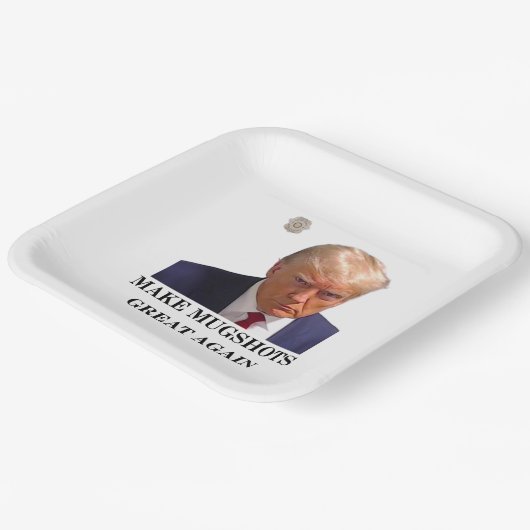 Trump-Tasse schießt Paper-Teller Pappteller (Gewinkelt)