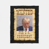 Trump Tasse schot für U.S. Gewollt Präsident 2024 Fleecedecke (Vorderseite)