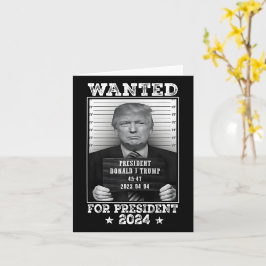 Trump Tasse schot für U.S. Gewollt Präsident 2024 Karte (Gelbe Blume)