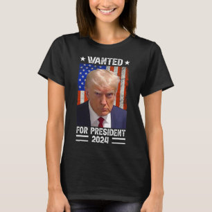 Trump Tasse schot für U.S. Gewollt Präsident 2024  T-Shirt